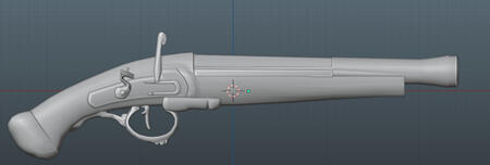 Low poly version of the weapon